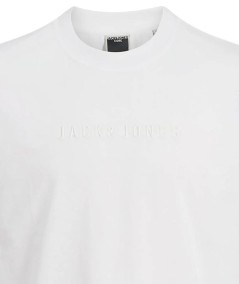 Camiseta Jack & Jones blanca para hombre, perfecta para un look casual.