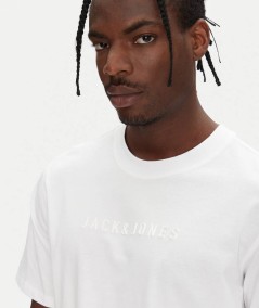 Camiseta blanca 100% algodón Jack & Jones, fresca y cómoda para el día a día.