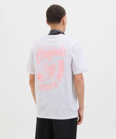 Camiseta Jack & Jones blanca, ideal para un look limpio y casual.