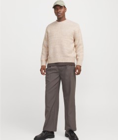 Jersey beige de hombre Jack & Jones en tejido flexible y suave