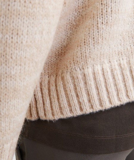 Prenda de punto beige Jack & Jones corte loose y poliéster cómodo