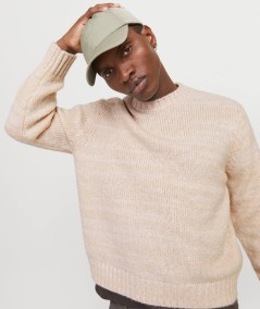 Jersey Jack & Jones beige de hombre con diseño clásico y versátil