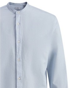 Camisa azul hombre Jack & Jones con cierre de botones delantero