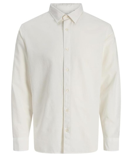 Camisa blanca Jack & Jones Jjebreeze de lino y algodón