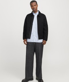 Chaqueta negra hombre Jack & Jones con cuello italiano