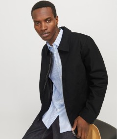 Chaqueta negra algodón hombre Jack & Jones