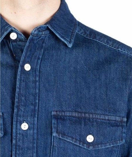 Camisa vaquera azul Jack & Jones manga larga para hombre