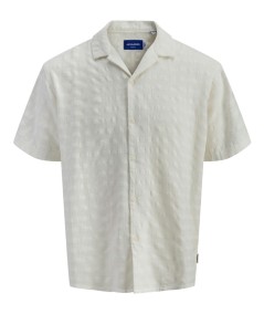 Camisa crudo masculina tejido jacquard estructurado resistente
