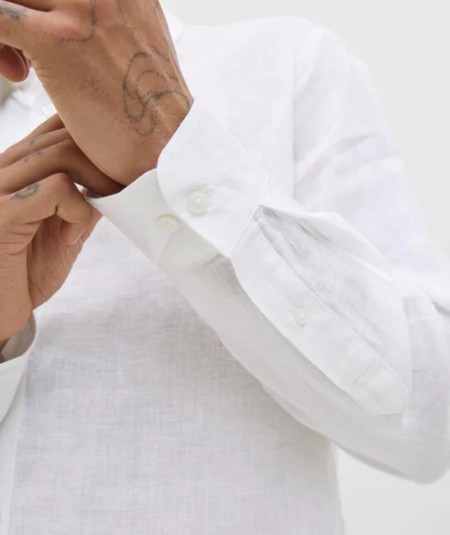 Camisa lino manga larga hombre ideal para clima cálido