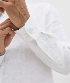 Camisa lino manga larga hombre ideal para clima cálido