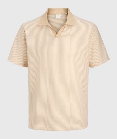 Polo hombre moderno crudo cuello dividido 12286332