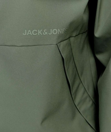 Chaqueta verde hombre estilo casual protección contra el frío