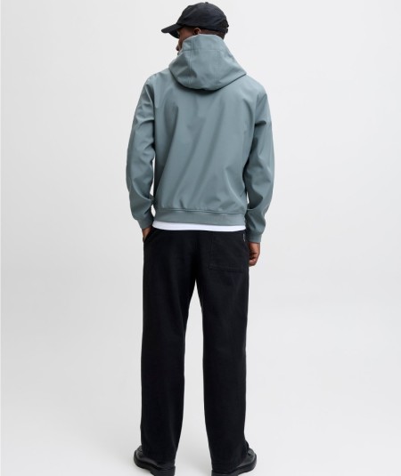 Chaqueta impermeable azul grisáceo para exterior