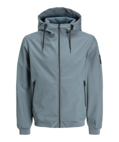 Chaqueta técnica azul gris ideal para lluvia