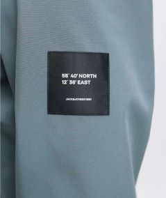 Chaqueta azul gris masculina manga larga