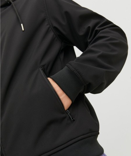 Abrigo ligero negro resistente a la intemperie