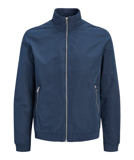 Chaqueta bomber azul marino para hombre con cremallera