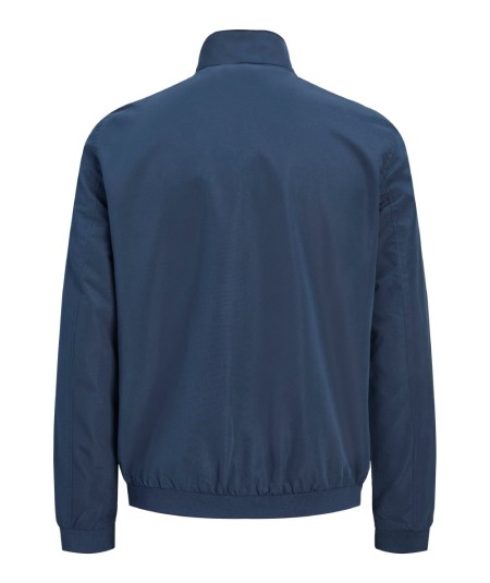 Chaqueta bomber azul marino para hombre con cremallera