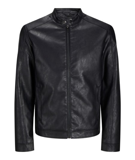 Chaqueta polipiel negra para uso diario