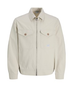 Sobrecamisa cruda con cierre de cremallera