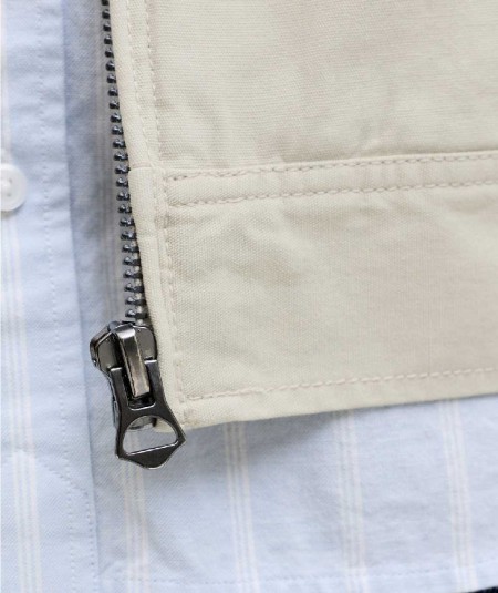 Chaqueta ligera cruda de tejido resistente