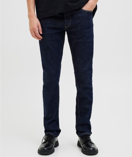 Jeans slim fit blue para hombre con tiro bajo