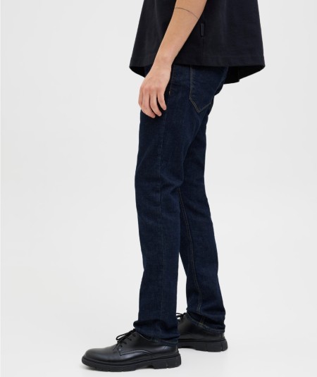 Jeans slim fit blue para hombre con tiro bajo