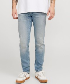 Jeans slim fit desgastados para hombre con efecto lavado