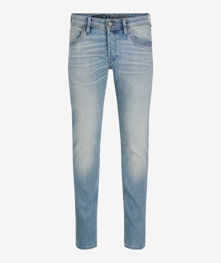 Jeans slim fit desgastados para hombre con efecto lavado