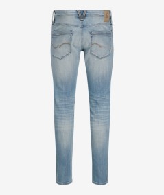 Pantalón denim slim con acabado stone wash