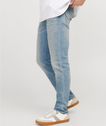 Jeans slim fit desgastados para hombre con efecto lavado