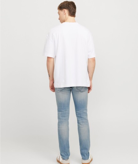 Jeans slim fit desgastados para hombre con efecto lavado