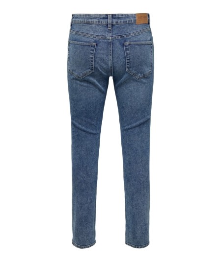 Pantalón vaquero slim recto con cinco bolsillos clásicos