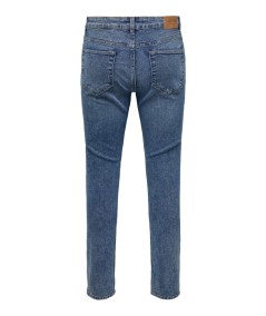 Pantalón vaquero slim recto con cinco bolsillos clásicos