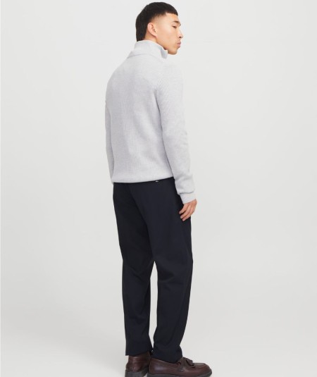 Pantalón relaxed fit azul marino largo