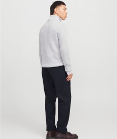 Pantalón relaxed fit azul marino largo