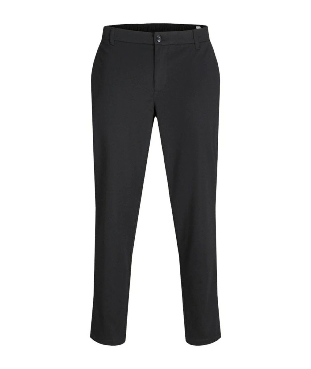 Pantalón deportivo negro de corte cónico para hombre