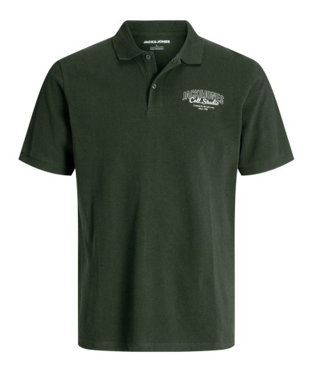 Polo Jack and Jones Makoto color botella para hombre ajuste regular