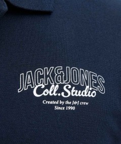 Polo masculino azul tejido piqué transpirable