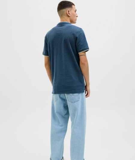 Polo Hombre Cuello Mao Henley Jaspeado 100% Algodón  12199711