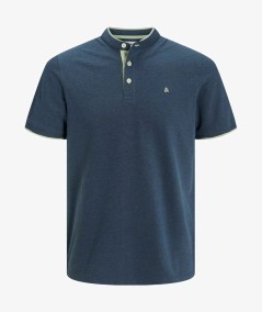 Polo Henley ocean con tira de botones frontal