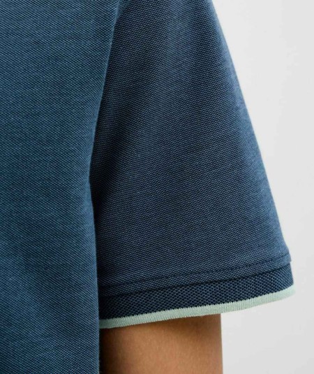 Polo Hombre Cuello Mao Henley Jaspeado 100% Algodón  12199711