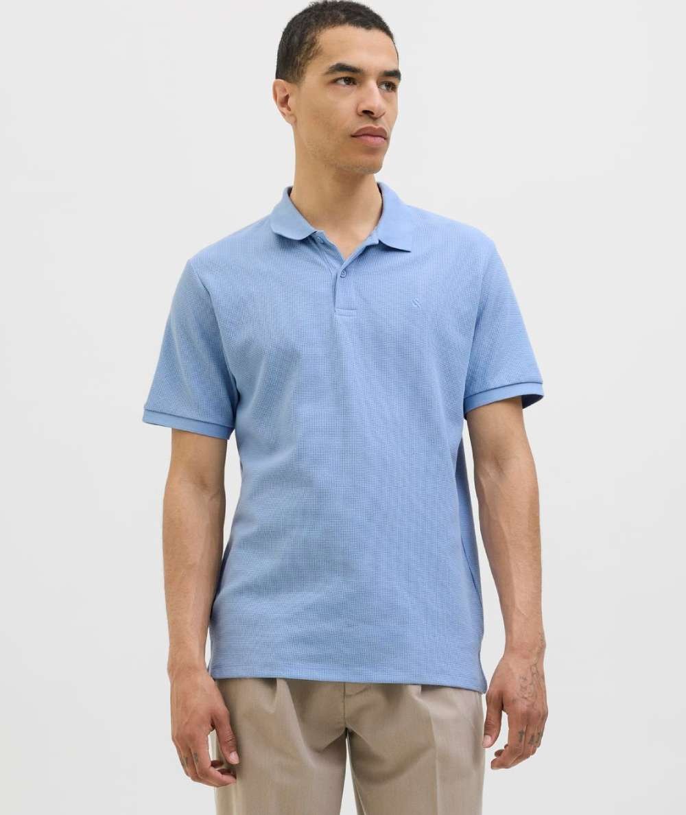 Polo azul para hombre corte regular referencia 12268130