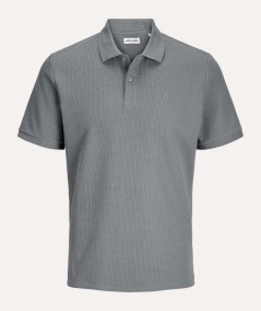 Polo gris hombre con bordado decorativo