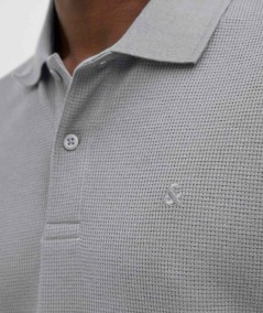 Polo gris cuello clásico polo para hombre
