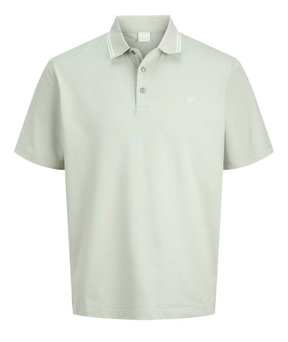 Polo aqua Jack & Jones Alex para hombre corte regular
