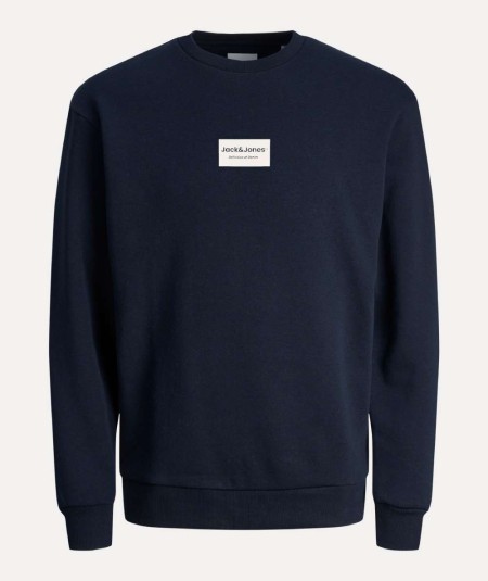 Sudadera azul marino Jack & Jones hombre corte relaxed