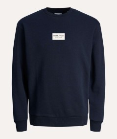 Sudadera marino Jack & Jones estampada frontal