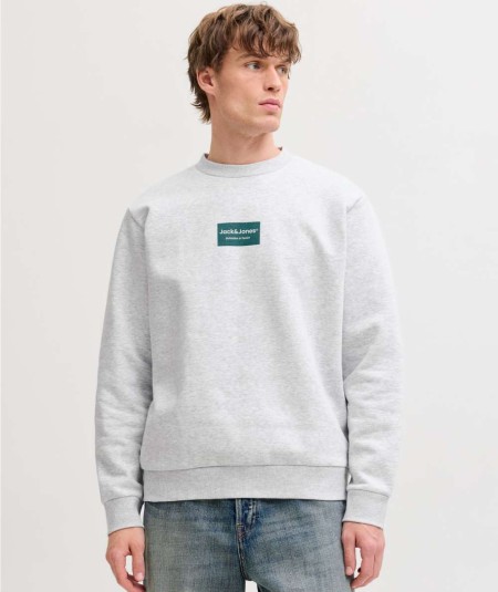 Sudadera gris Jack & Jones hombre corte relaxed