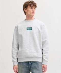 Sudadera gris Jack & Jones hombre corte relaxed